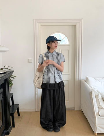 Vident Color Matching Check Short Sleeve Shirt